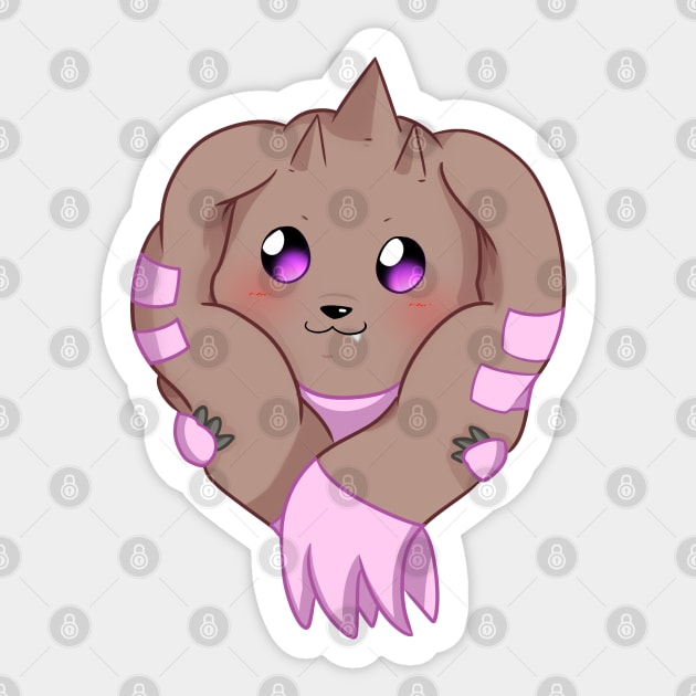 Lopmon Cuddle Sticker by RadicalYue